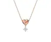 Swarovski Element Livro Vermelho Pequeno Colar de Cristal Brincos Pulseira Wang Yibo Mesmo Laço de Coração de Amor Pulseira