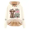 Sudadera con capucha informal elegante y holgada de talla grande para temporada de primavera y otoño, composite de algodón sintético, lana de cordero, hombros caídos, cordón