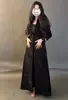 Gabardina Elegante de Longitud Media para Mujer, Estilo Nuevo de Diseñador Francés, Cómoda, Transfronteriza de Amazon Europeo y Americano 2025