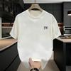Camiseta de Manga Curta Masculina Estilo Japonês Simples Algodão Puro Pesada Solta Tendência Versátil Casual Americano Roupas de Cima para o Verão