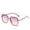 2022 Nuevas gafas de sol de moda poligonales de estilo coreano para mujer, gafas de sol con degradado retro de estilo popular en TikTok Live