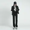 Jeans de Pierna Recta para Mujer 2023 Otoño e Invierno Nuevo Estilo Sueltos de Cintura Alta Adelgazantes Rectos de Pierna Ancha Yichun