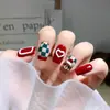 Transfronterizo nuevo de alta gama moda pieza de armadura dulce estilo ins ciervo de Navidad patrón de amor cara brillante