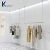 Arara de Exposição para Loja de Roupas, Arara Suspensa no Teto para Loja de Roupas Femininas, Arara de Exposição Ajustável com Cabo de Aço para Vestidos de Noiva, Arara Suspensa de Aço Inoxidável