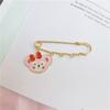 Estilo TikTok mesmo estilo fivela de sapato com letra broche de liga de zinco desenho animado personalidade casal pino grande sapatos bolsa cachecol pingente decorativo