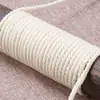 Cuerda Decorativa Gruesa de Cáñamo, Cuerda de Atar de Hilo de Algodón Colorido Envuelto en el Núcleo Hecho a Mano para Bricolaje, Cuerda Trenzada de Algodón, Cuerda Blanca Absorbente