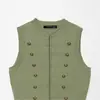 Comércio Exterior 2026 Chegada Nova Primavera Estilo Europeu e Americano Moda Feminina Casual Solto Sem Mangas Gola Redonda Colete de Tricô 5536030