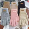 Guantes de algodón compatibles con pantalla táctil para hombre, cálidos de invierno, forrados de forro polar, lana tejida gruesa, adecuados para ciclismo, unisex, guantes a prueba de frío