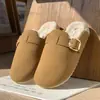Nuevas Pantuflas Birkenstock de Ante y Felpa para Invierno Suela Suave Pantuflas Esponjosas para Interiores del Hogar Cálidas Cómodas Silenciosas Zapatillas de Algodón