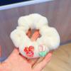 Nova Princesa Bonito Dos Desenhos Animados Anel de Cabelo Colorido Outono e Inverno Pelúcia Tendão De Borracha Doce Menina Cabeça Da Menina Corda Amarrar Bola Acessórios Para O Cabelo
