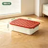 Caja de Almacenamiento Plana Bnbs con Ruedas para Debajo de la Cama, Caja de Almacenamiento a Prueba de Polvo para Ropa y Colchas en Hogares y Dormitorios