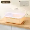Caja de Almacenamiento para Vajilla de Bebé con Rejilla Escurridora para Biberones Caja de Almacenamiento Herramienta Especial para Alimentos Complementarios de Bebé Gabinete a Prueba de Polvo