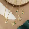 Distrito de Lu Joias Europeu e Americano Retrô Explosões INS Zircônio Colorido Redondo Pequeno Pingente Acessórios Moda Alto Senso Corrente de Clavícula