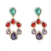 Pendientes transfronterizos para mujer estilo sudamericano pendientes de circonita gota de lluvia pendientes de diamante de temperamento simple venta directa de fábrica