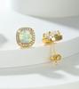 Pendientes de moda transfronterizos de estilo coreano con hebilla de diamante y circonita para mujer, elegantes pendientes de moda con entrega al por mayor en vivo.