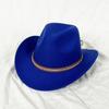 Cartola de Lã Xizang Abas Curvadas Chapéu de Cowboy Ocidental Chapéu de Feltro Enrolável Diamante Brilhante Chapéu de Cowboy Ocidental