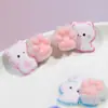 Pegatina de Conejo de Dibujos Animados 3D Estilo Coreano, Pata de Gato, que Brilla en la Oscuridad, para Alivio del Estrés, Decoración de Diario para Niños