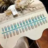 6-21-2Uñas postizas de presión ovaladas cortas/cortas/medianas/largas/delgadas/puntiagudas para perro, uñas postizas, manicura prehecha iluminadora