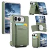 Adecuado para iPhone Duo: Tapa abatible, pantalla plegable, diseño de bisagra, funda de teléfono con tarjetero, carga inalámbrica Duo, almacenamiento de tarjetas y funda protectora