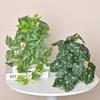 Verdura Artificial Transfronteiriça de Parede com Rede Branca, Planta Perene em Forma de Coração, Trepadeira de Parede, Planta Verde Artificial para Decoração de Parede