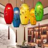 Linterna Clásica de Tela Pintada a Mano Estilo Chino Linterna Oliva Creativa Moderna Casa de Té Hot Pot Hotel Patrimonio Chino Linterna Roja