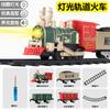 3117A Trem a Vapor Clássico Elétrico Transfronteiriço Sem Luz Elétrica Música Trilho Vagão Trem de Brinquedo Infantil