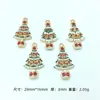 Colgantes de Árbol de Navidad Más Vendidos Accesorios de Aleación Llavero Collar Pulsera Adornos Hechos a Mano Adornos de Árbol de Aleación Esmaltada