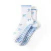 Calcetines de Yoga para Mujer de Media Pantorrilla con Lazo de Fresa y Estampado de Aguacate, Profesionales Antideslizantes para Fitness, Pilates y Deportes