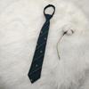 Insignia Bordada Corbata de Rayas Azules Corbata de Mano para Mujer Café Marrón Estilo Inglés Vestir Moda Clásica Ciruela Madura Mismo Estilo