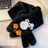 Lindos Guantes de Peluche de Pingüino Pequeño para Mujer, Nuevo Modelo Invierno 2025, Cálidos, Forrados de Felpa, Engrosados, Cortavientos, Resistentes al Frío, con Correa para el Cuello