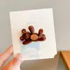 Pinza para el pelo con estampado de leopardo y flores, accesorio para el pelo elegante y exquisito, pinza dulce para flequillo, pinza para el pelo para mechones sueltos, adorno para el pelo elegante y exquisito