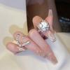Anillo abierto de perla irregular de diseño nicho para mujer, temperamento de personalidad, anillo de moda, Nuevo