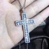 Europa e Estados Unidos Colar New Cross homens e mulheres pingente de zircão clavícula cadeia joias cross-border seleção best-seller