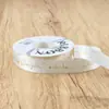 Decai 2.5cm Listón de Corazón Estampado en Caliente Inglés Ramo DIY Material de Empaque Caja de Regalo Cinta Decorativa con Letras