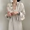 Conjunto de Dos Piezas para Mujer: Vestido Camisola Sexy de Temperamento Retro Francés Reductor de Edad + Chaqueta Exterior - Colección Primavera/Verano 2026