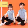 Chaleco Polar para Niños Otoño e Invierno Engrosado Cálido con Capucha para Niños y Niñas