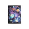 Día Hermoso Material Papel: Vigila la Serie del Cielo Estrellado - Papel de Fondo para Diario DIY del Cielo Estrellado con Fases Lunares, 30 Hojas, 6 Diseños