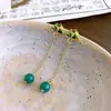 Nuevos Pendientes de Borla de Loto de Jaspe Chino Pendientes Elegantes de Gama Alta para Mujer con Falda de Cara de Caballo Hanfu Accesorios Antiguos