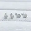 Pendientes de Titanio Astmf-136 Corazón, Estrella Base Plana Barra Roscada Interna G23 Titanio Pulido Cabeza de Joyería para Piercing