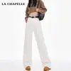 Calça Jeans Marrom de Perna Larga Estreita Feminina Primavera e Outono Tendência Nova Chegada Marrom Estilo Americano Retrô Cintura Alta Calça Reta