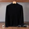Suéter de punto 100% cachemira, suéter de cachemira grueso y cálido de cuello alto para hombre, suéter de cachemira de alta gama para hombre
