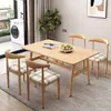 Juego de mesa y sillas de comedor nórdicas para el hogar, económico, tipo apartamento pequeño, mesa de comedor para 4 personas 6 personas, comercial, propiedad de alquiler, mesa de comedor simple