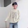 Camiseta de Manga Larga para Niños, Nuevo Estilo Primavera 2026 para Niños, Top para Niños Grandes Primavera y Otoño, Camiseta Interior para Niños, Fresca y Elegante