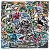 Nuevas 50 pegatinas originales de grafiti de Luya para pesca al aire libre, con diseño de caja de peces, cebo, pegatinas impermeables con patrón de dibujos animados