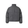 My005 Jaqueta Puffer Inverno Tendência Estilo Retrô Americano Unissex Moda de Rua, Jaqueta Masculina Grossa Quente de Algodão com Design Estampado