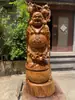 Fábrica de Adornos de Talla en Madera y Raíz: Estatuas Grandes de Guanyin y Maitreya, Guan Gong Grande, Dragón y Fénix de Ébano, Figuras de Ciprés de la Roca Taihang, Manualidades para Sala de Estar