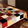 Mantel de Estilo Americano de Lujo Ligero, Impermeable, Resistente al Aceite, Resistente al Calor, Lavable, Tela de Estilo Étnico, Cubierta de Mesa de Café de Gama Alta
