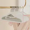 Cabides Domésticos Flocked Antiderrapantes para Secar Roupa Loja de Roupas Ombro Canto Sem Marcas Pendurar Guarda-Roupa Artefato Organizador