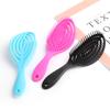 Nuevo peine hueco con forma de espalda, peine de púas ovaladas, forma esponjosa, peine de masaje para el hogar, peine para cabello de doble uso húmedo y seco en stock