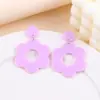 Pendientes de Flor Nueva Transfronterizos Pendientes Acrílicos con Forma de Flor Hueca Arcoíris Pendientes Personalizados de Moda Pendientes para Mujer